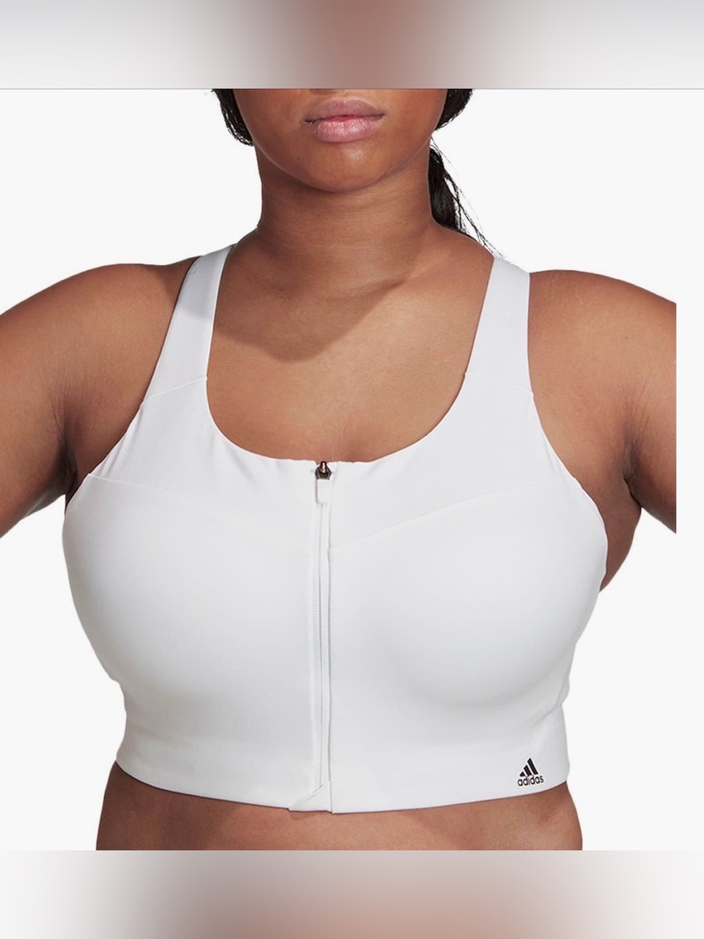 Adidas   Ultimate Zip Front High Support Sports Bra with Crisscross Straps